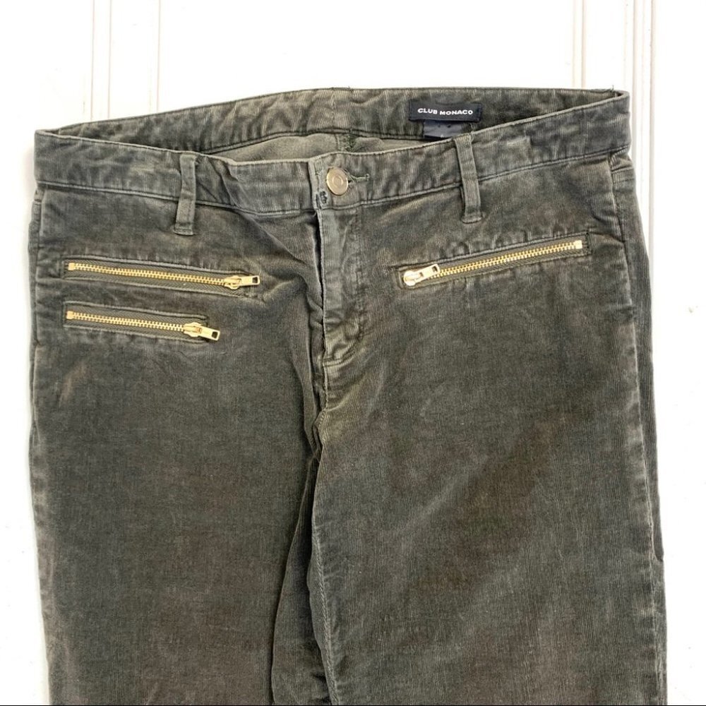 CLUB MONACO CORDUROY IN DARK GREEN COLOUR